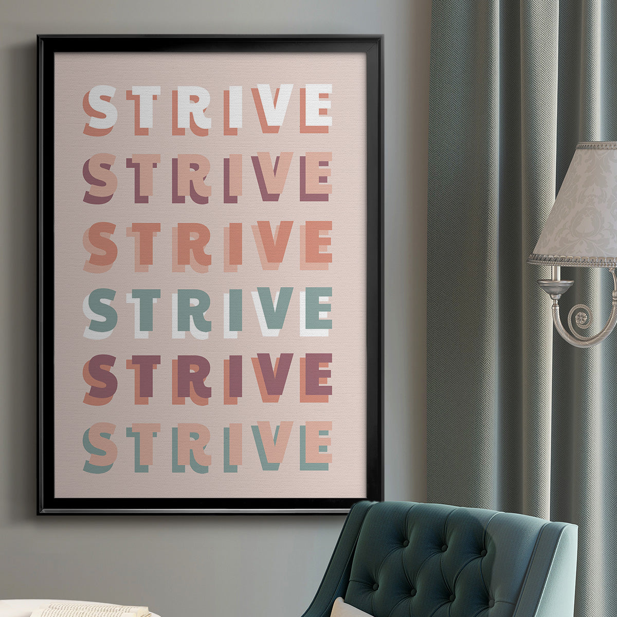Strive - Modern Framed Canvas Print