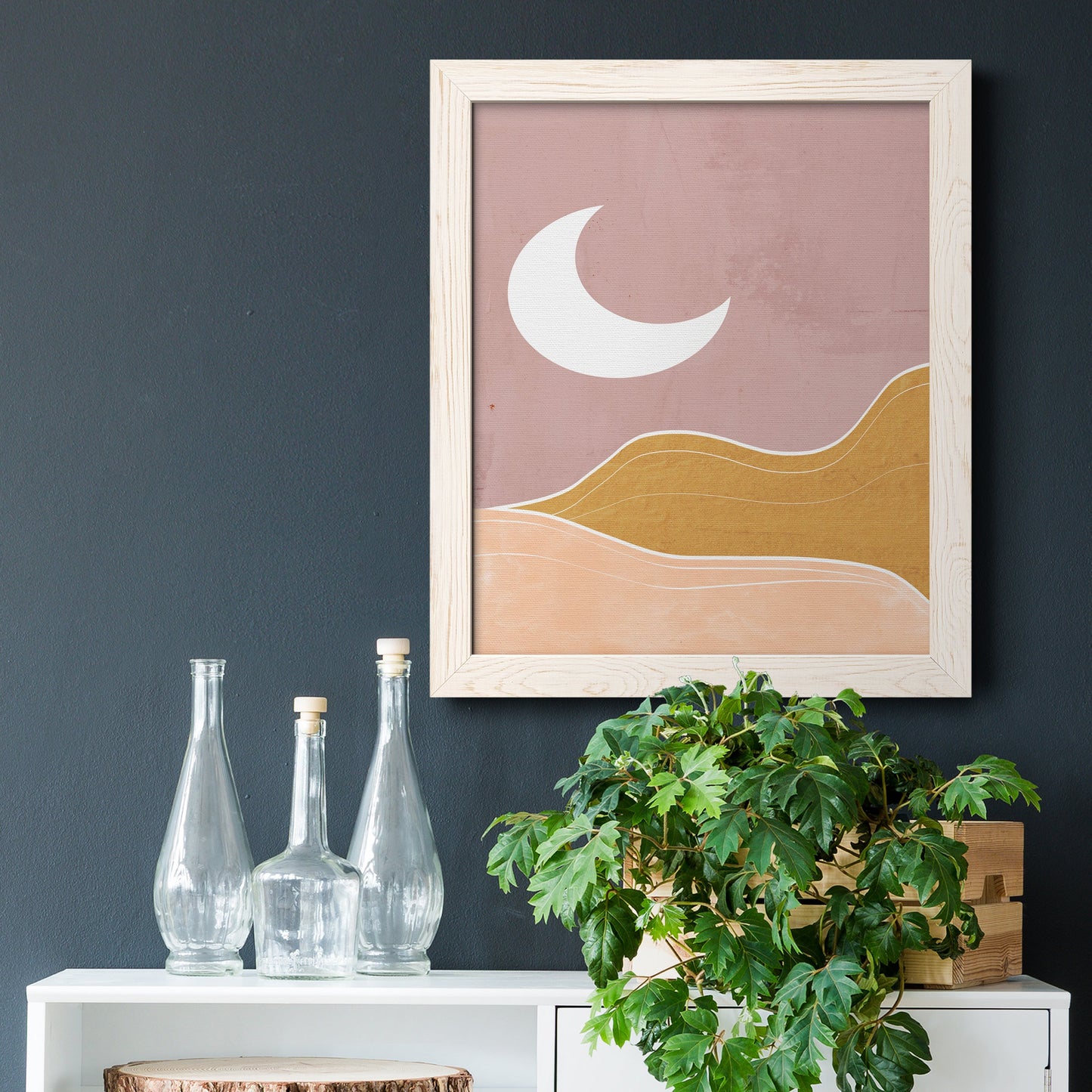 Sedona Moon - Barnwood Framed Canvas Print