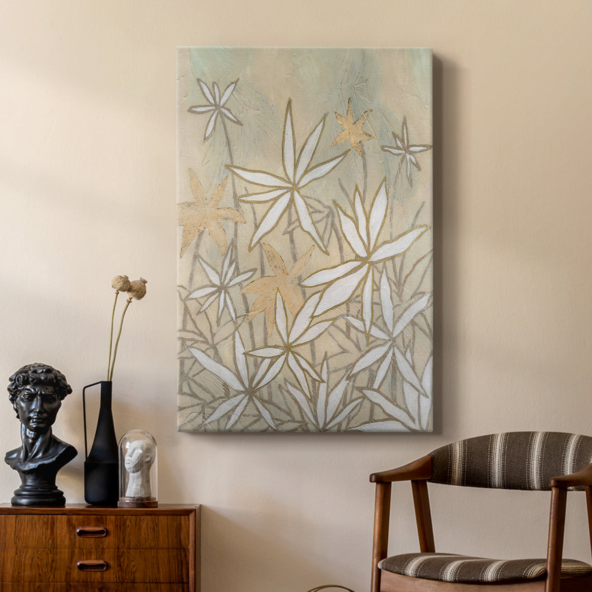 Embellished Starburst Bloom I - Canvas Art Print