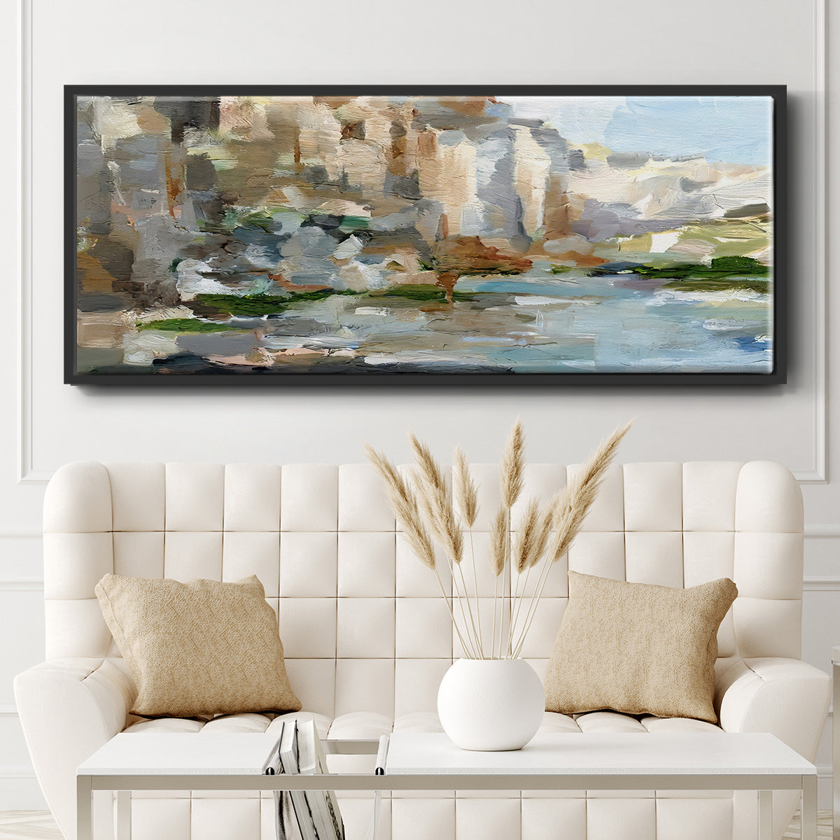 Western Cliffs I - Floater Framed Canvas Print