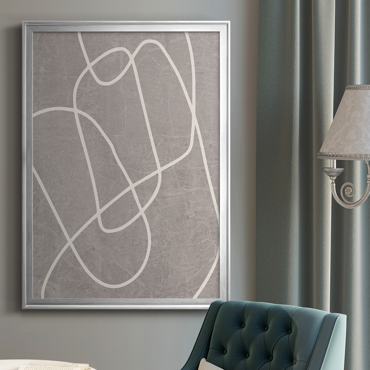 Fissures II - Modern Framed Canvas Print