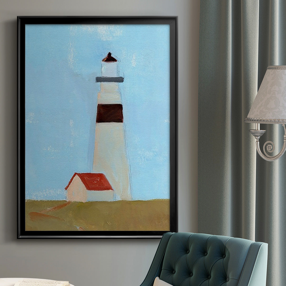 Lookout Point II - Modern Framed Canvas Print