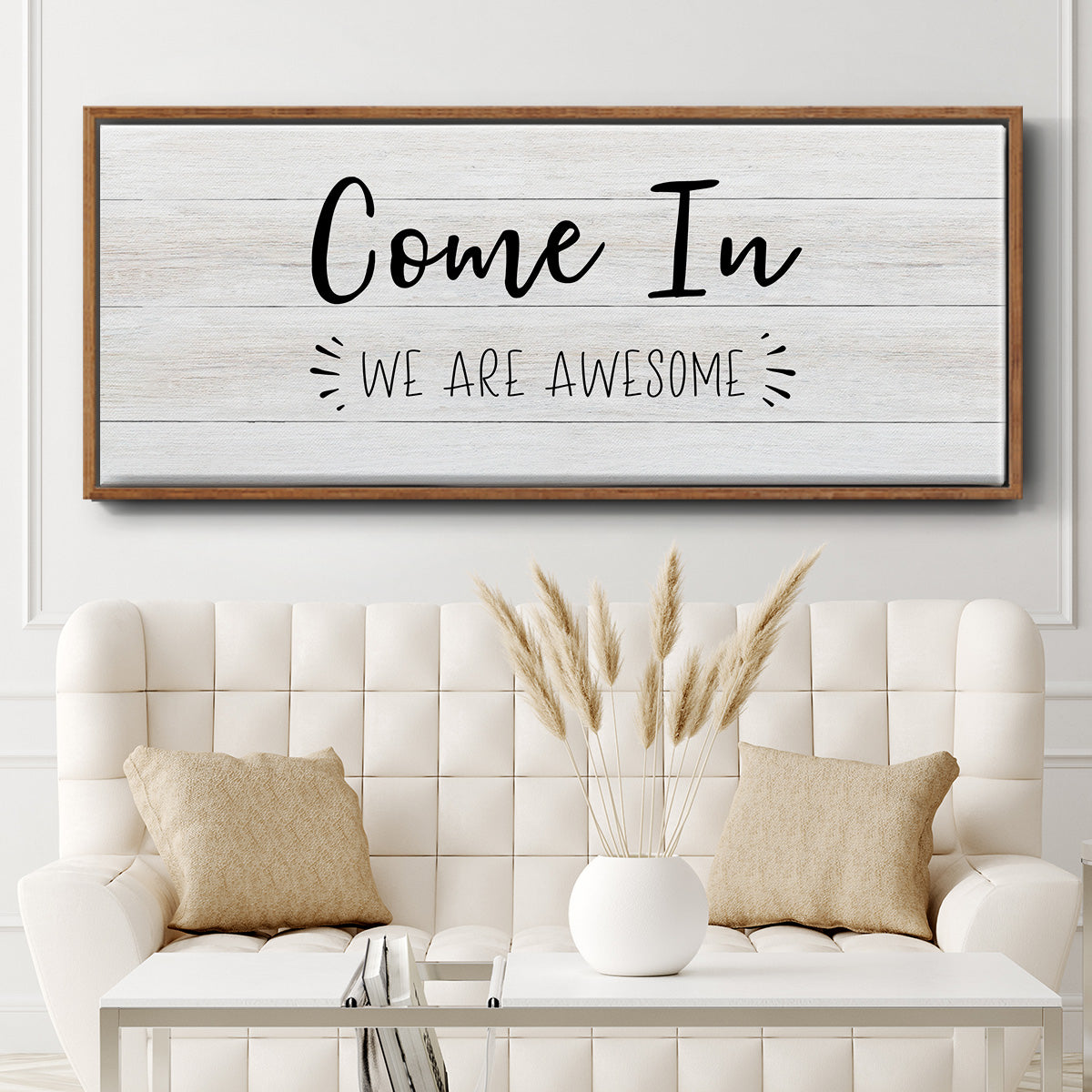 Come In - Floater Framed Canvas Print