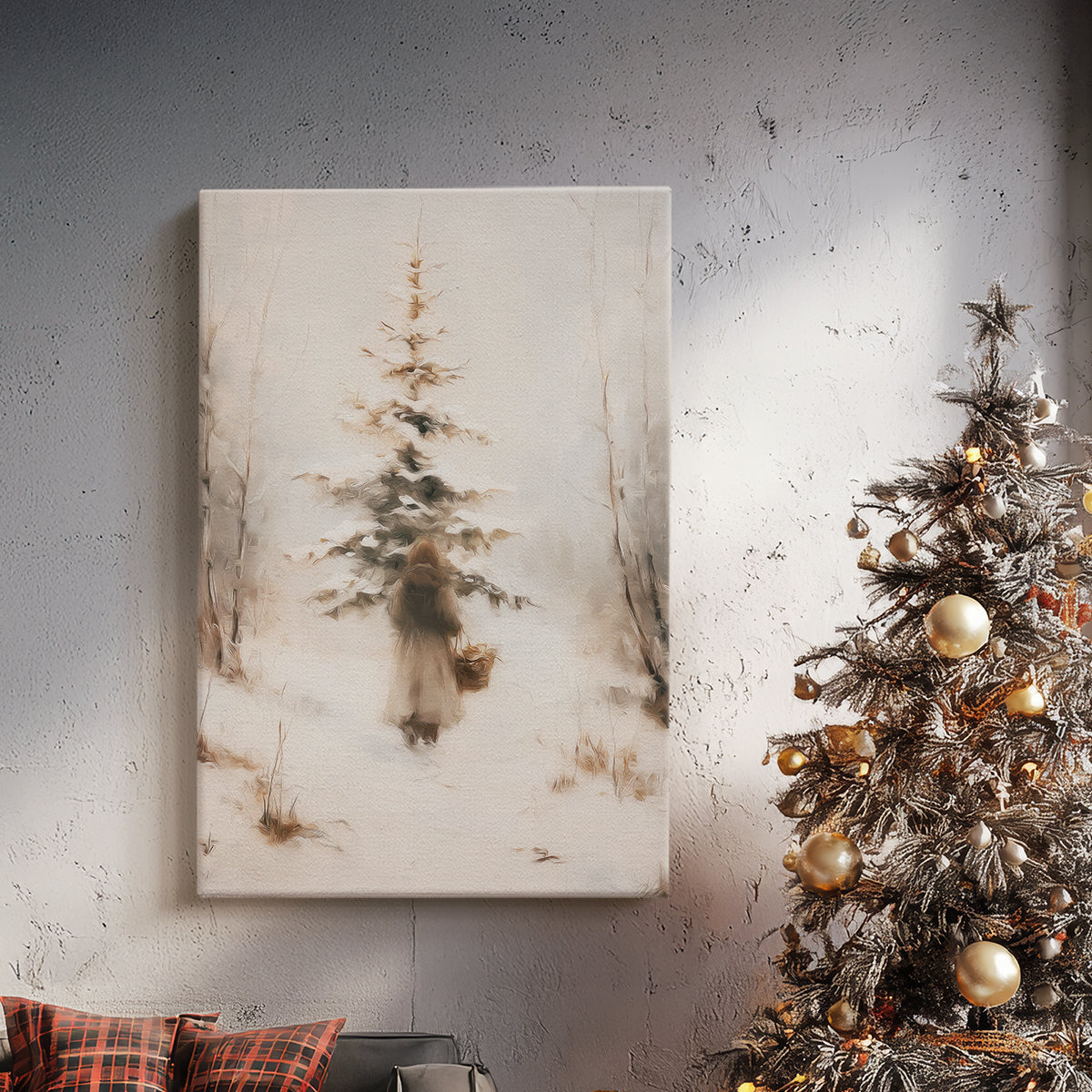 Frostlit Snow at Dusk - Canvas Art Print