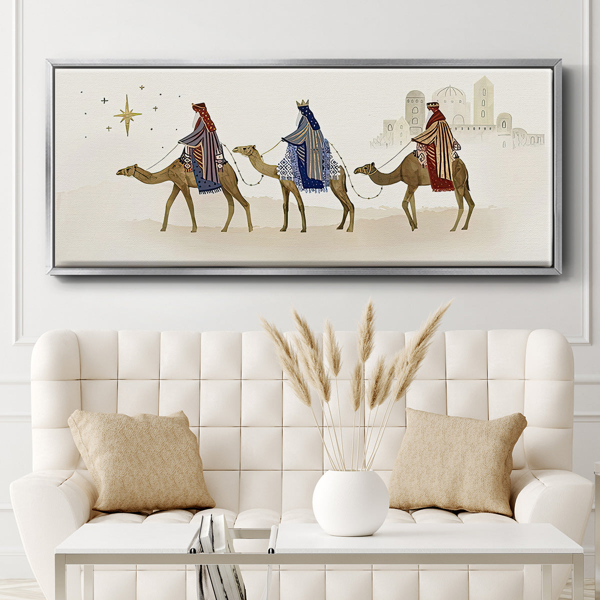 Away in a Manger Collection D - Floater Framed Canvas Print