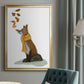 Fox Leaves on Nose - Modern Framed Canvas Print