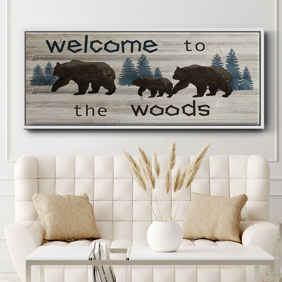 Bears Welcome - Floater Framed Canvas Print