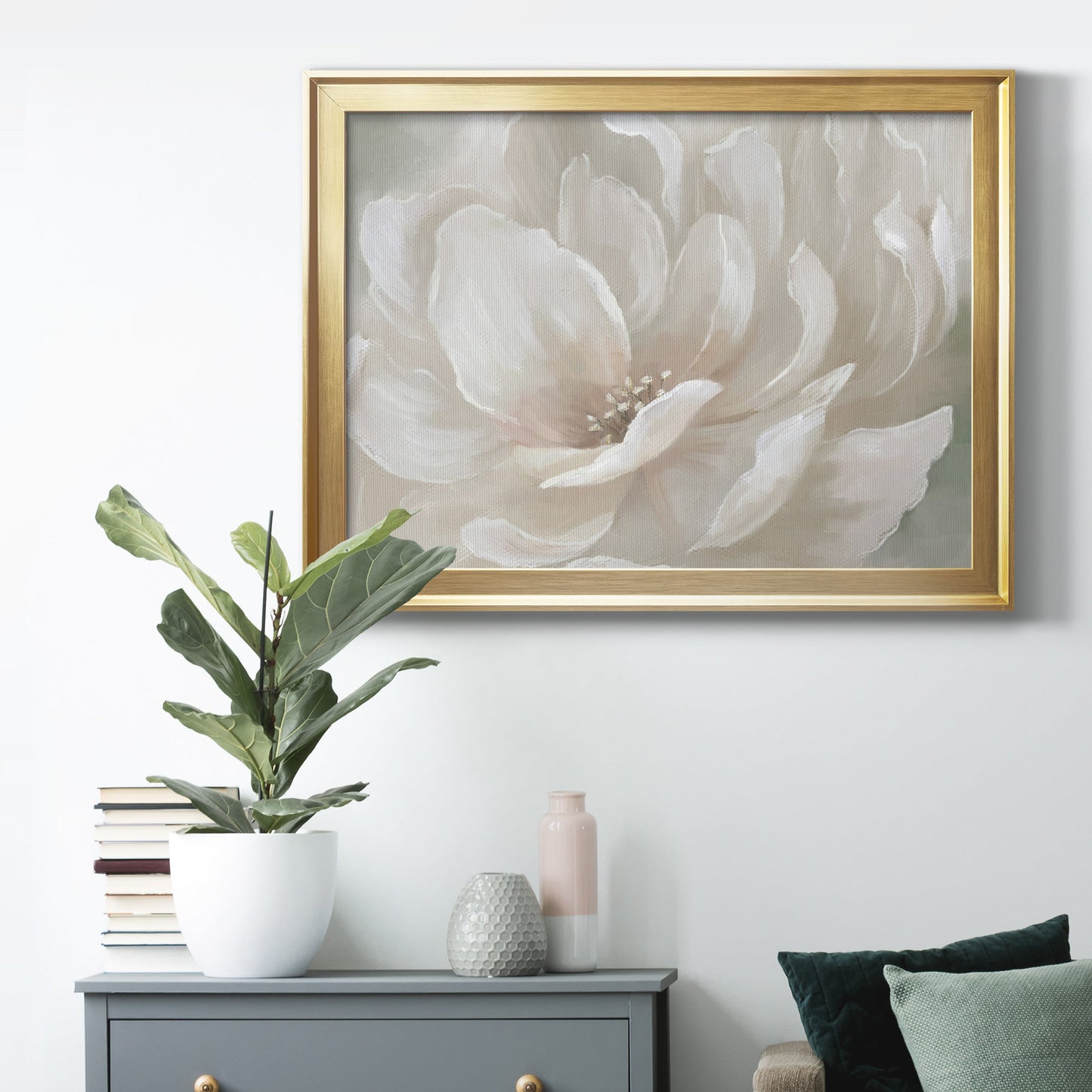 Peach Perfect - Modern Framed Canvas Print