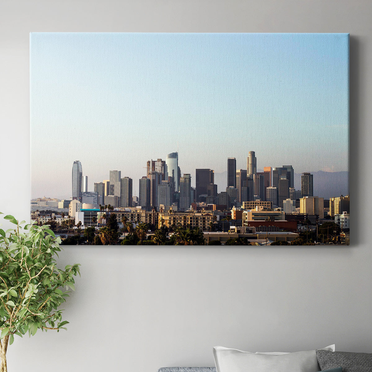 Beautiful Aerial View of Los Angeles - Canvas Art Print