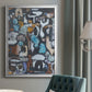 California Beach Blue Glass - Modern Framed Canvas Print
