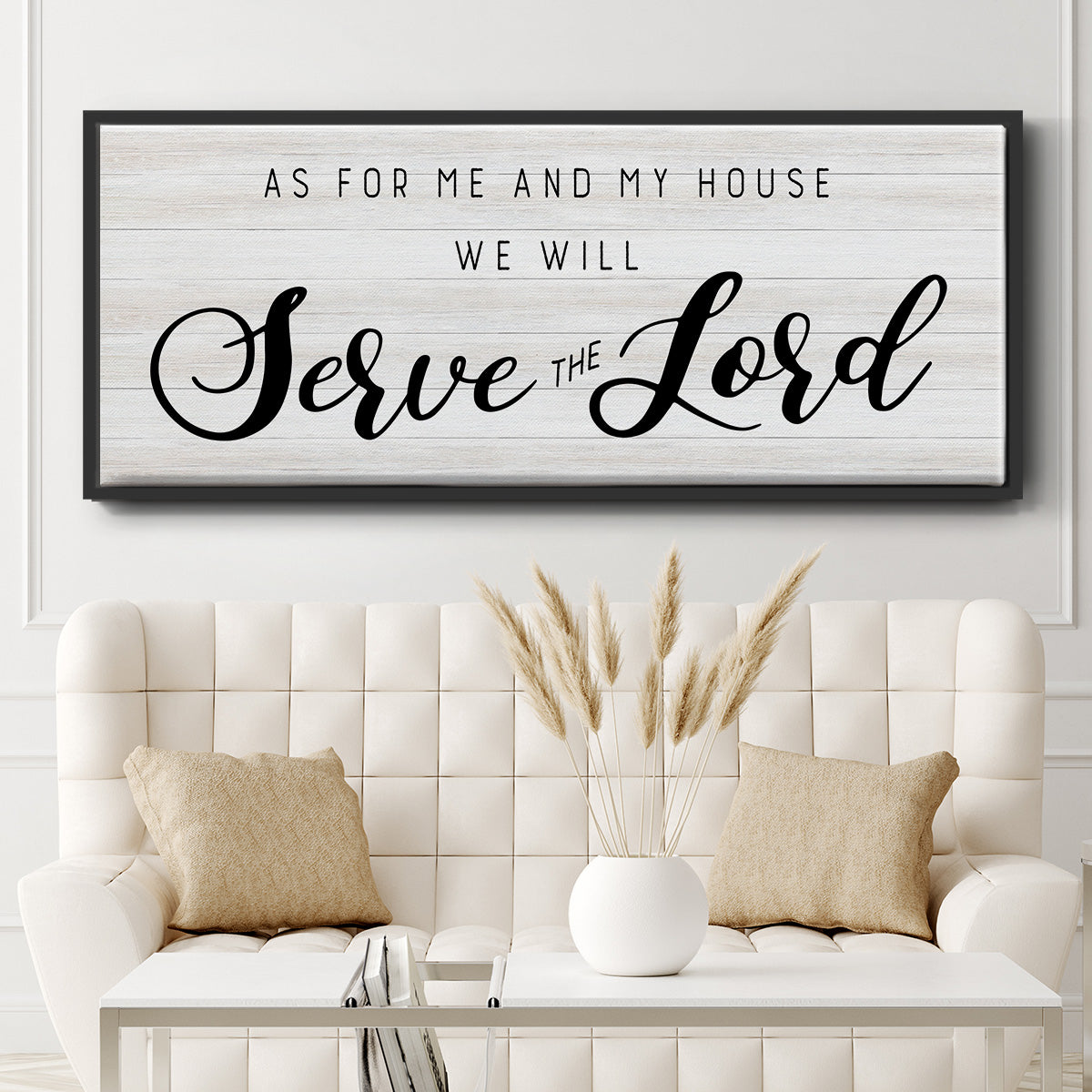 Serve the Lord - Floater Framed Canvas Print