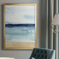 Watercolor Ocean Horizon I - Modern Framed Canvas Print