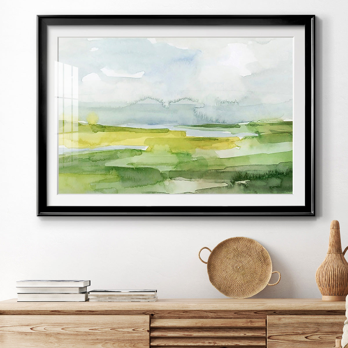 Watery Lowlands II Premium Framed Print - Ready to Hang