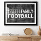 Faith Family Football - Modern Framed Art Print