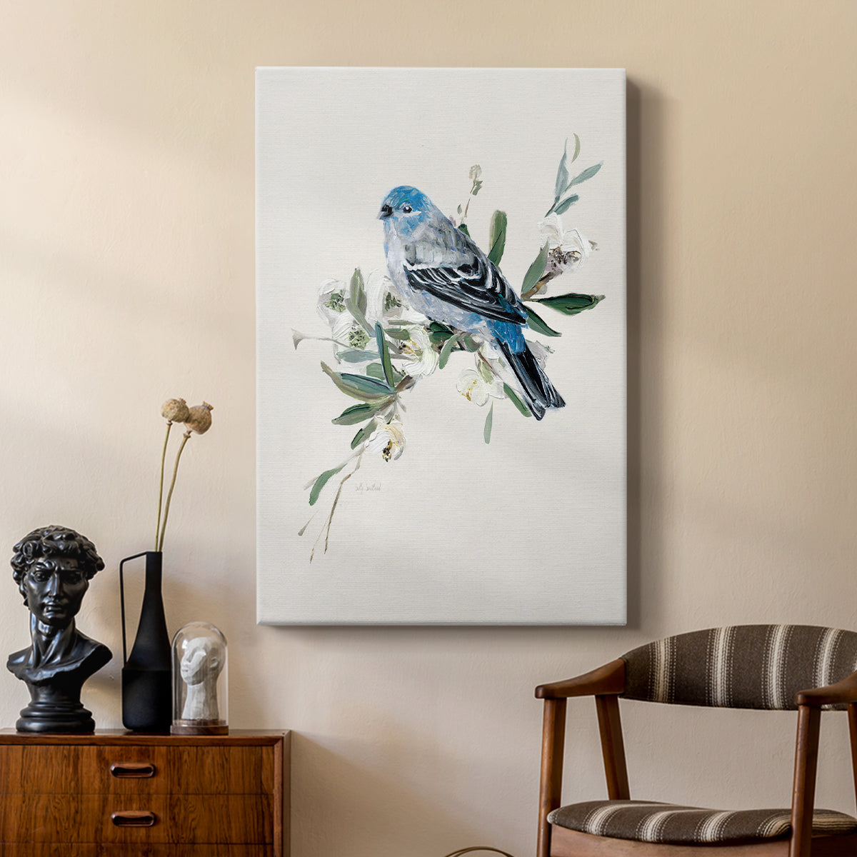 Bluebird Happy II - Canvas Art Print