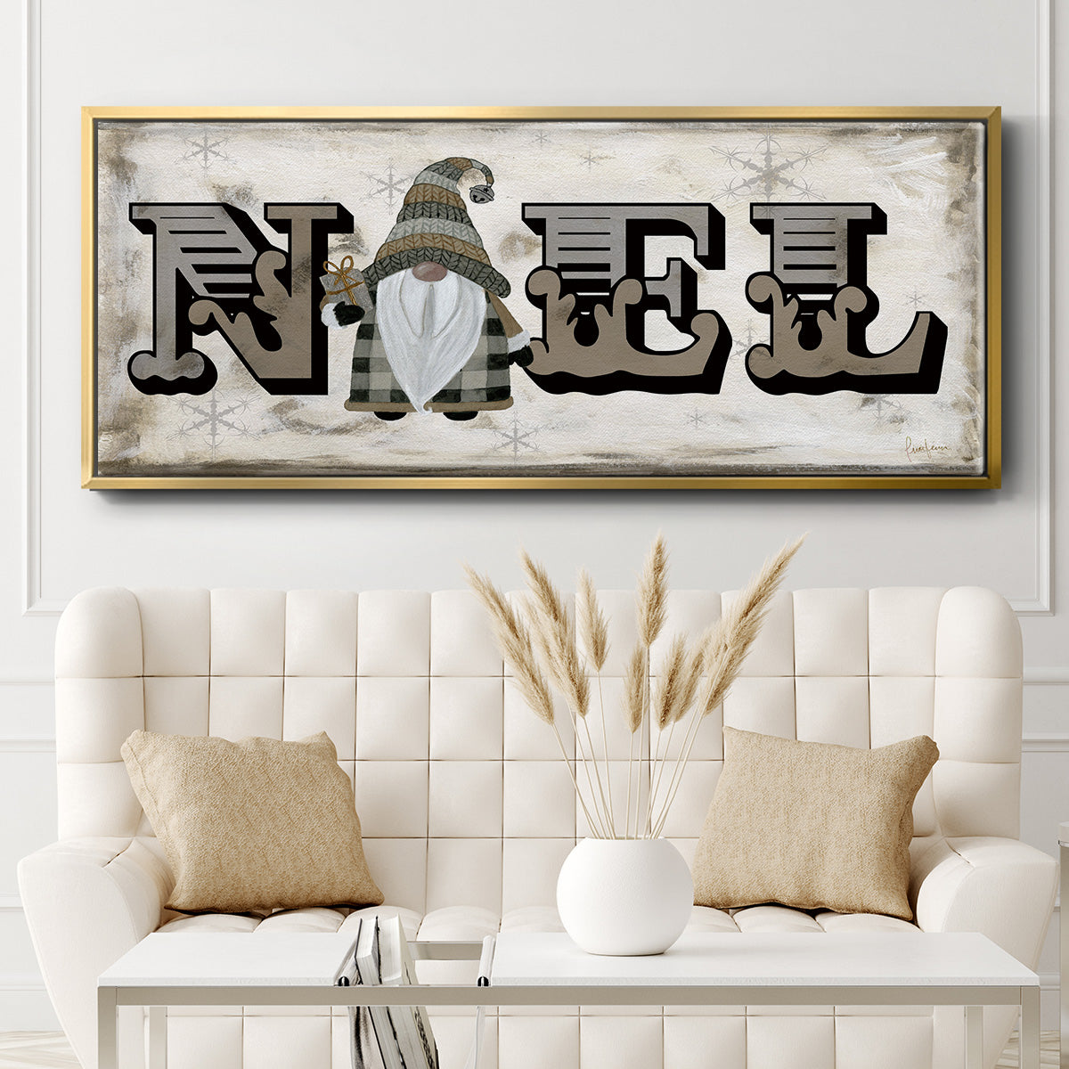 Winter Wonderland Friend Noel - Floater Framed Canvas Print