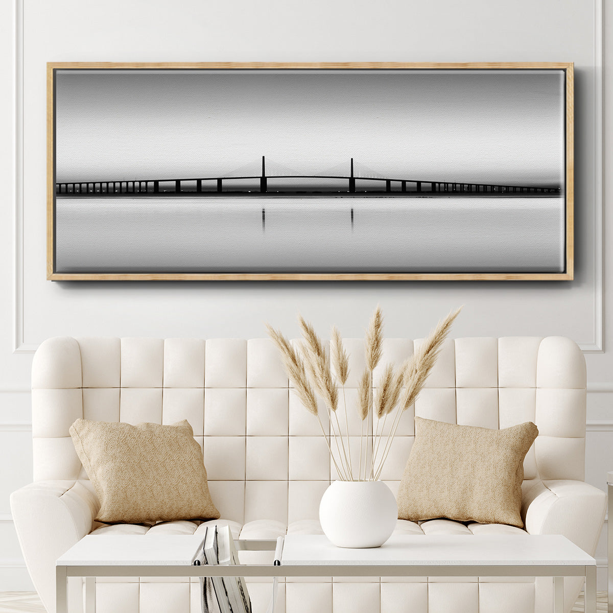 Sunshine Skyway - Floater Framed Canvas Print