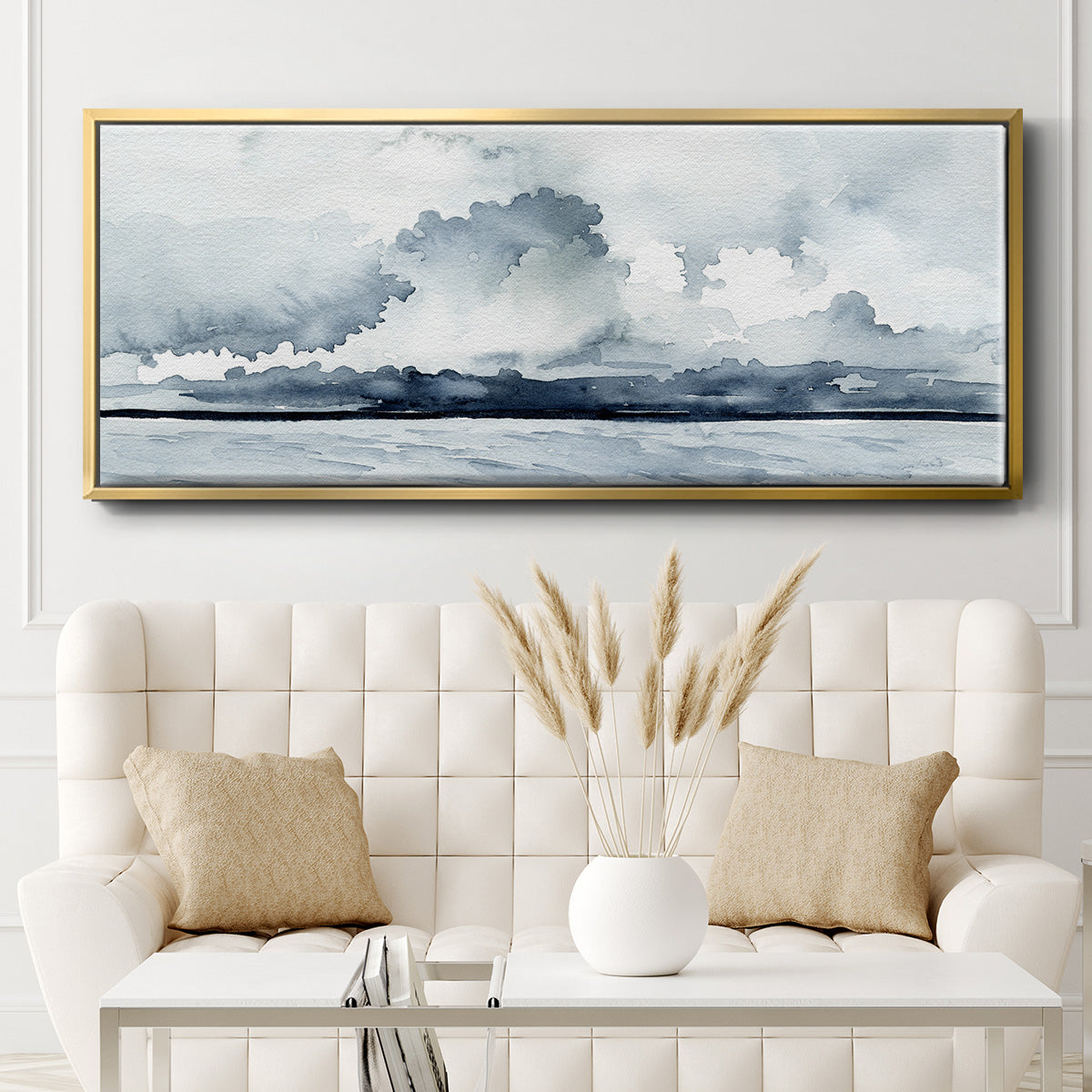 Passing Rain Storm I - Floater Framed Canvas Print