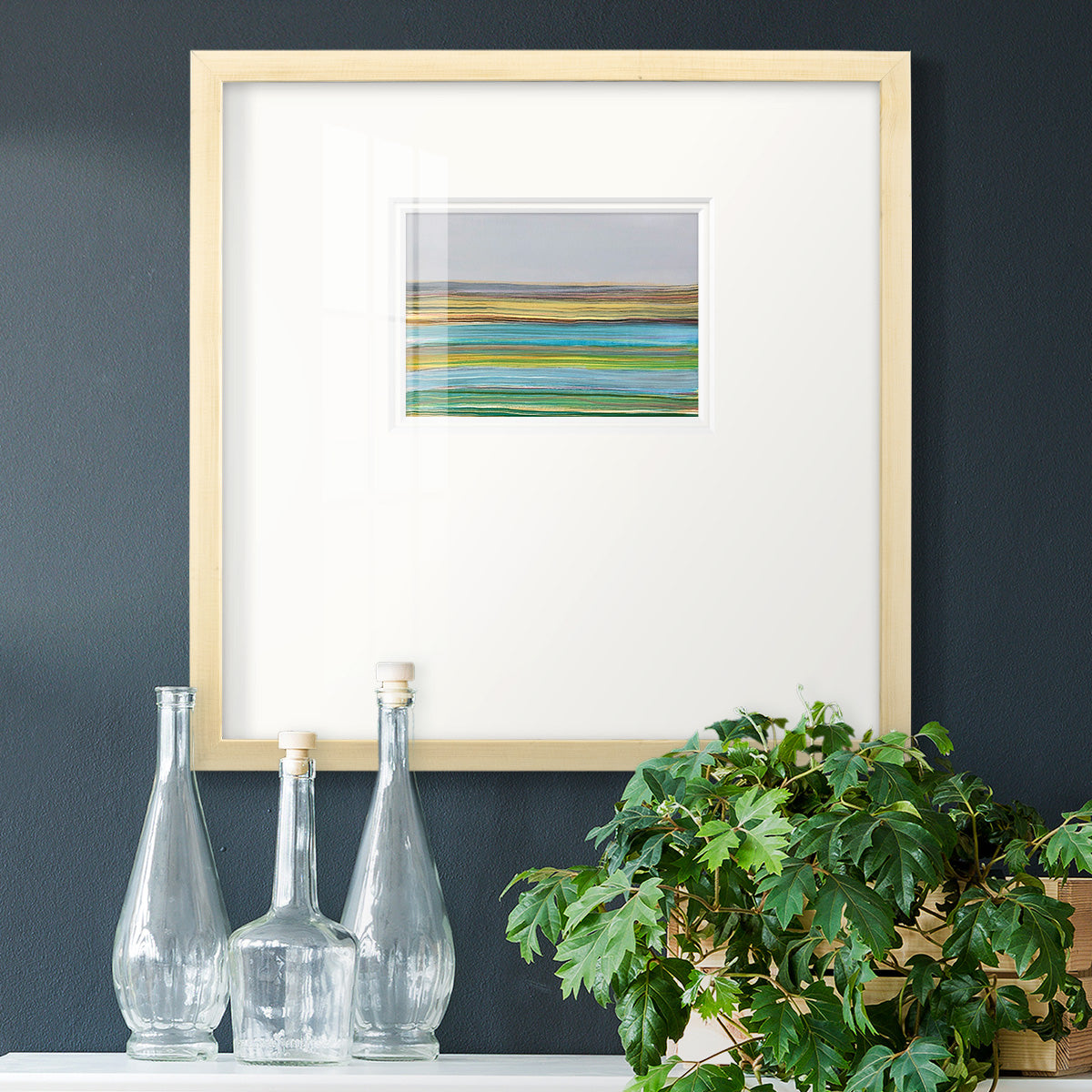 Parallel Striae I Premium Framed Print Double Matboard