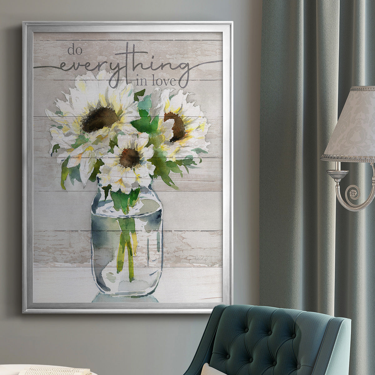 Do Everything In Love - Modern Framed Canvas Print