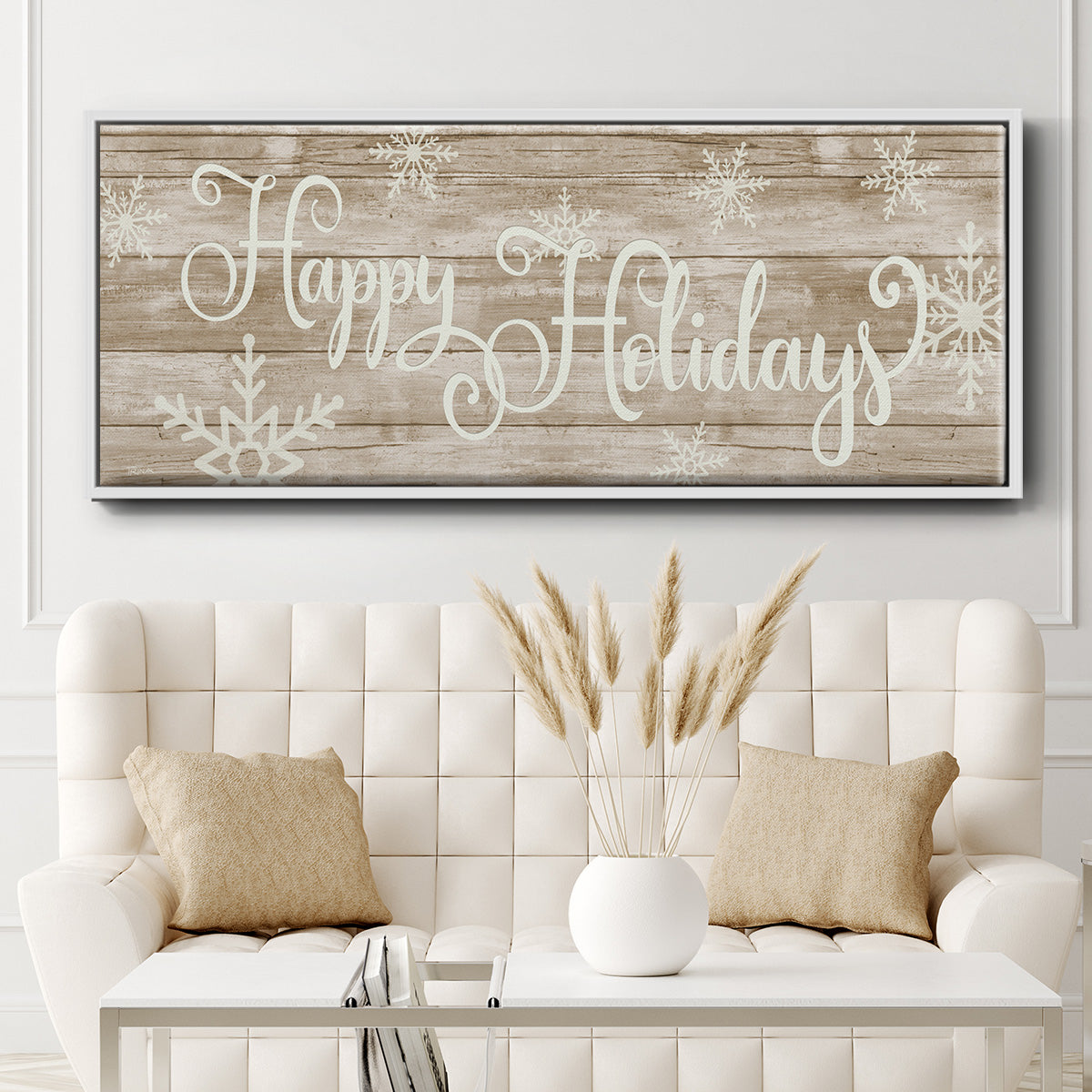 Happy Holidays - Floater Framed Canvas Print
