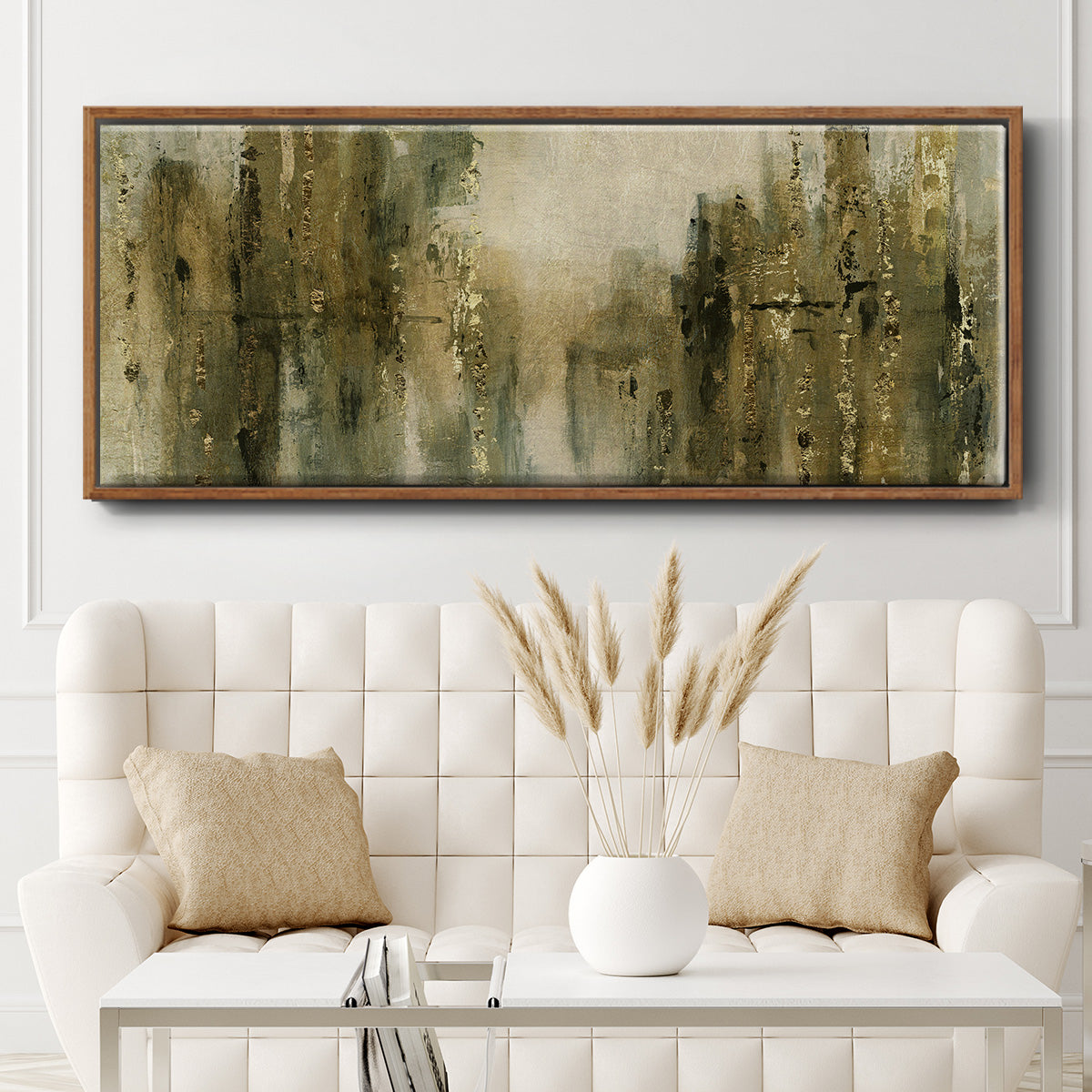 Gold City Shine - Floater Framed Canvas Print