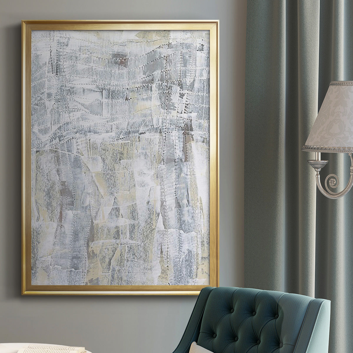 Ghost Town I - Modern Framed Canvas Print