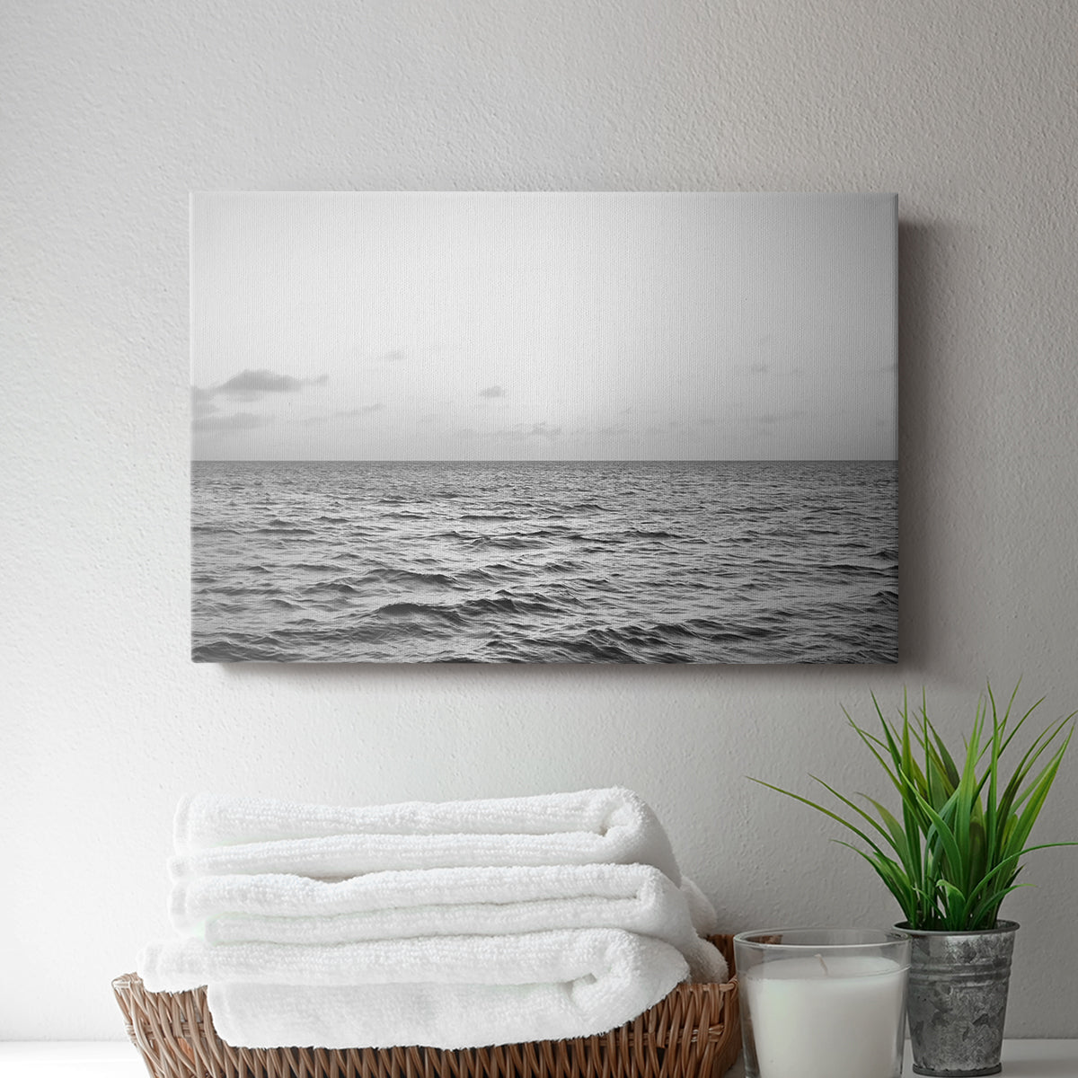 Rough Gray Sea Waves - Canvas Art Print