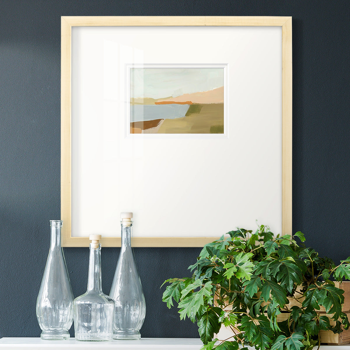 Stacked Landscape I Premium Framed Print Double Matboard