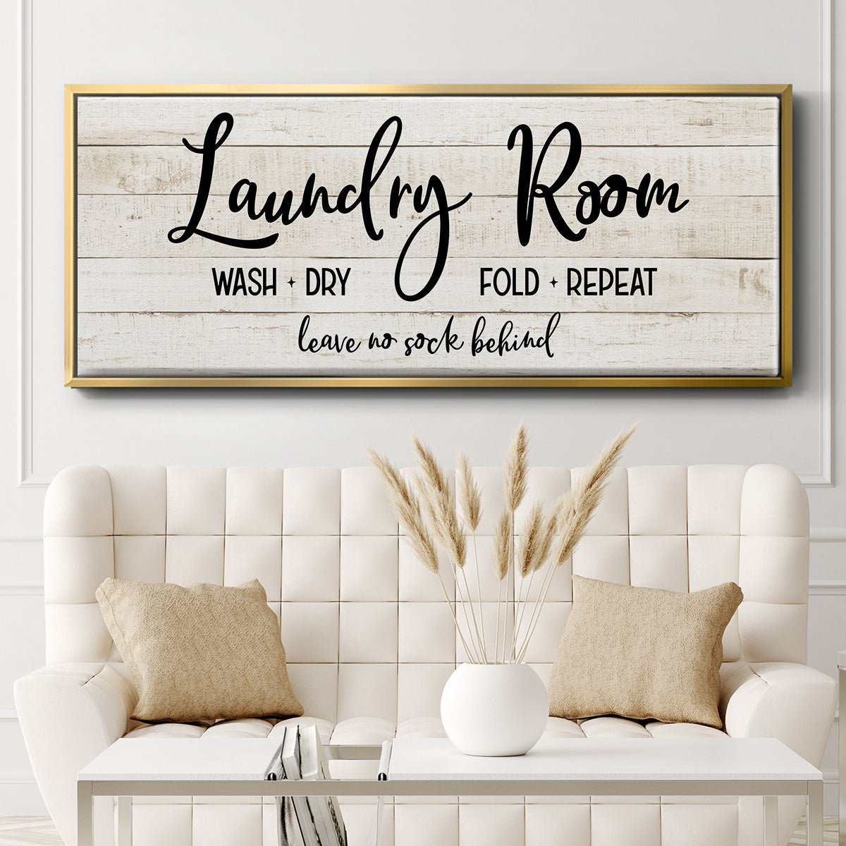 Leave No Sock Behind - Floater Framed Canvas Print