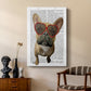 French Bulldog and Heart Glasses - Canvas Art Print