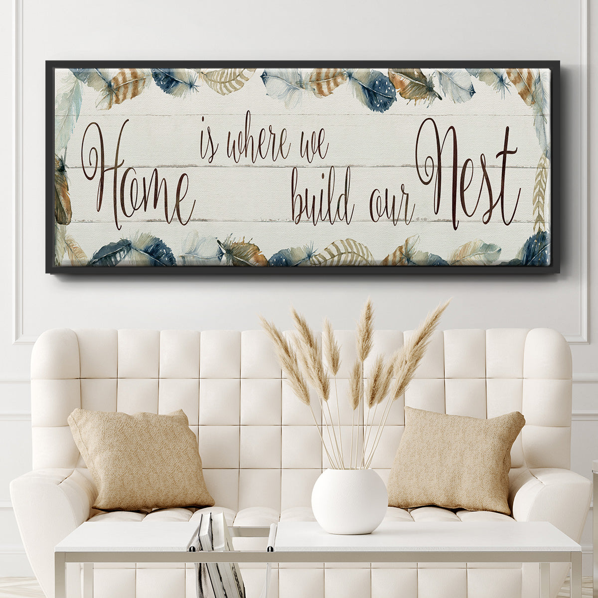 Home Nest - Floater Framed Canvas Print