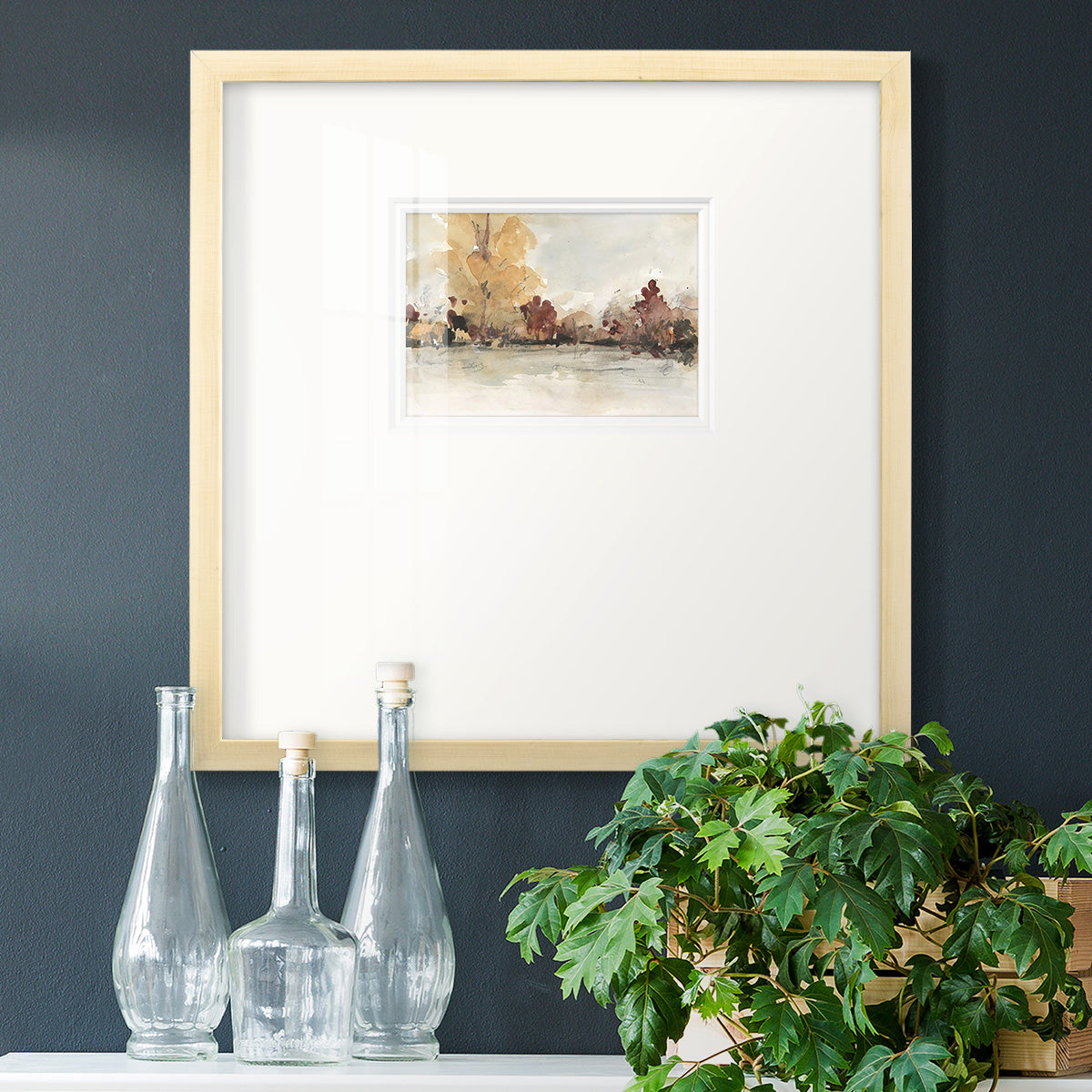 The Autumn View I Premium Framed Print Double Matboard