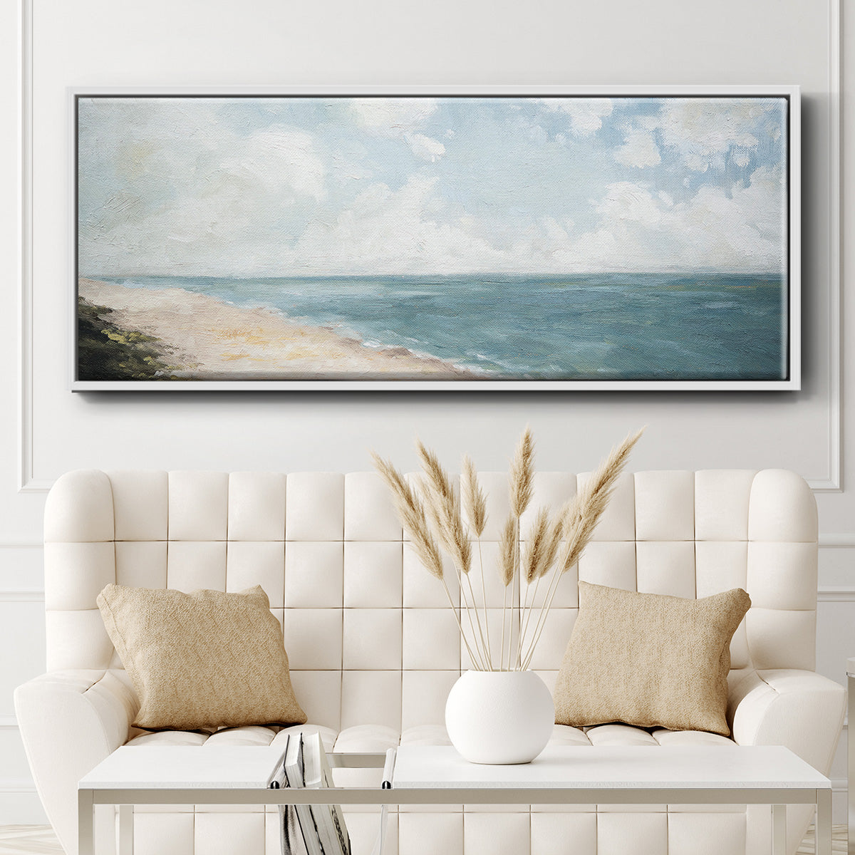 Beach View - Floater Framed Canvas Print