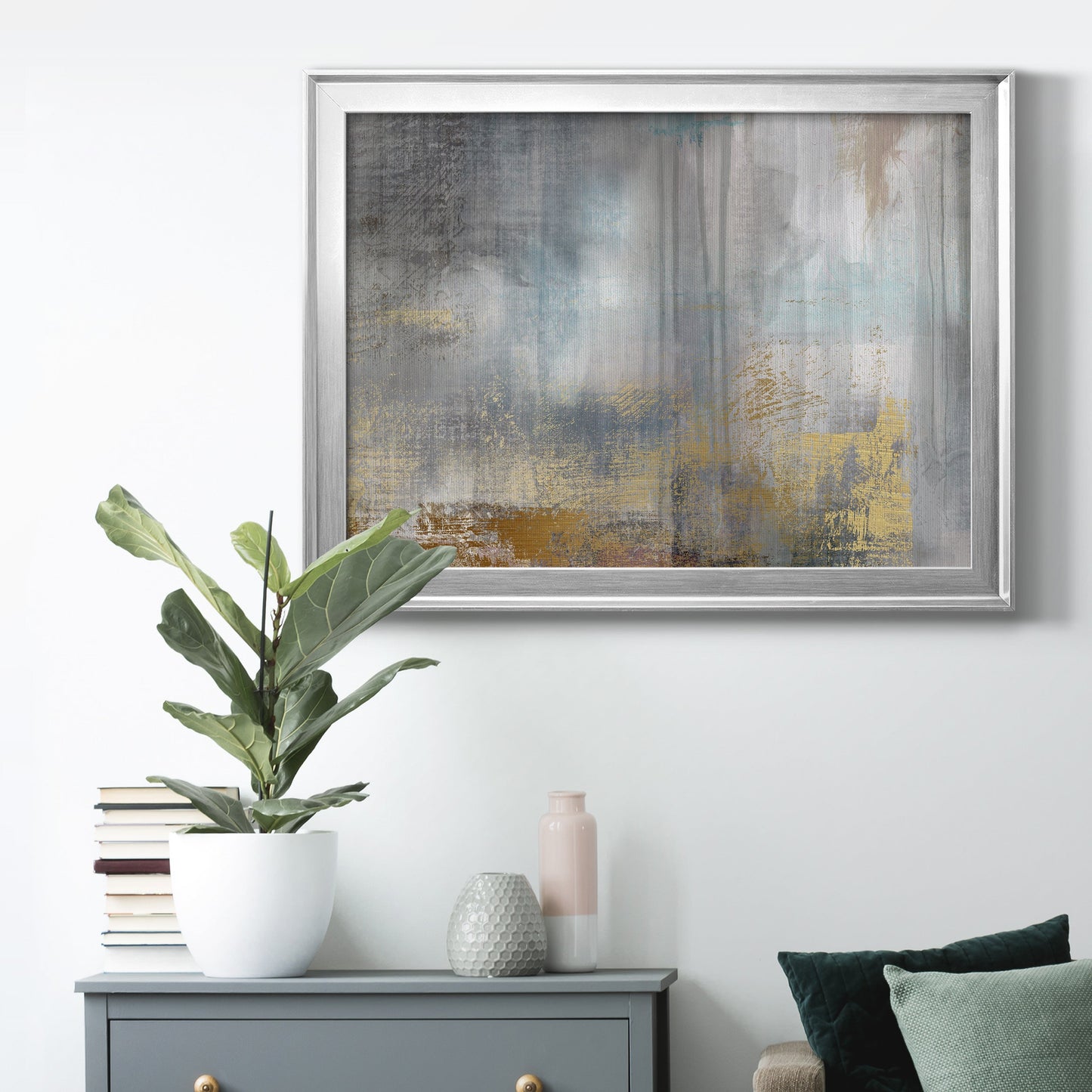 Misty Sky II Revisit - Modern Framed Canvas Print