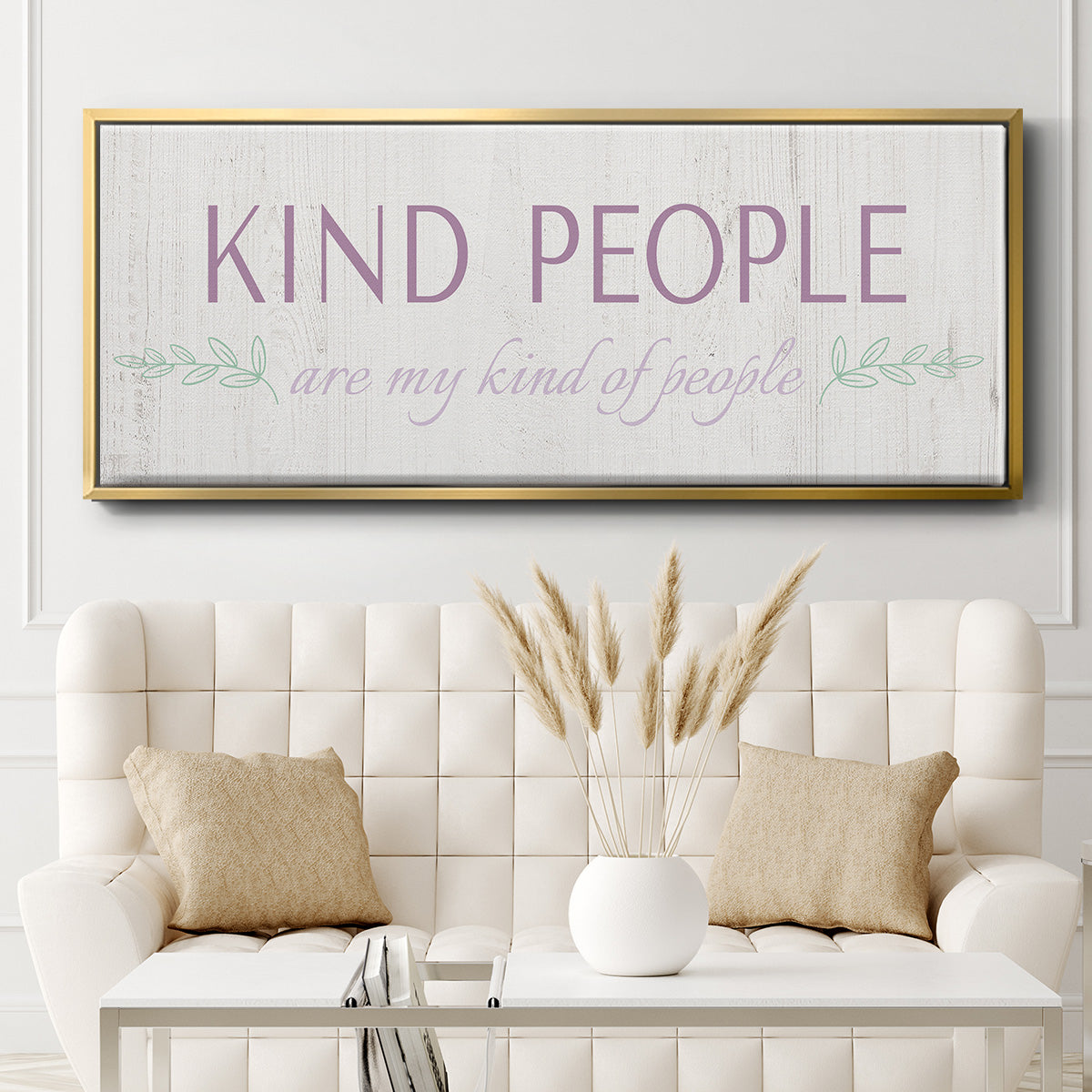 Kind People - Floater Framed Canvas Print