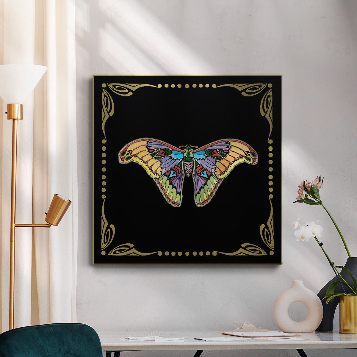 Cloisonne Butterfly - Canvas Art Print
