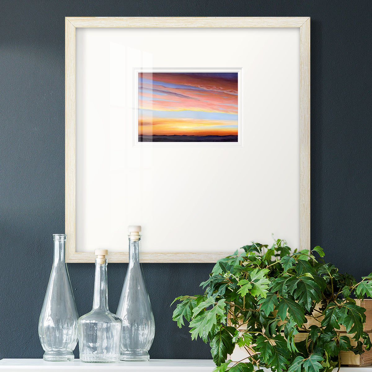 Ignited Dusk III Premium Framed Print Double Matboard