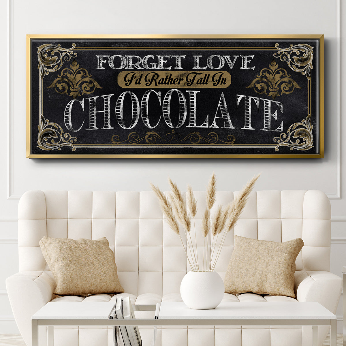 Chocolate - Floater Framed Canvas Print