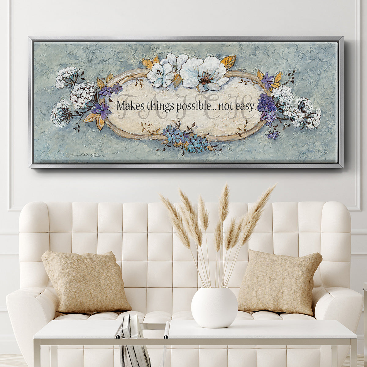 Faith - Floater Framed Canvas Print