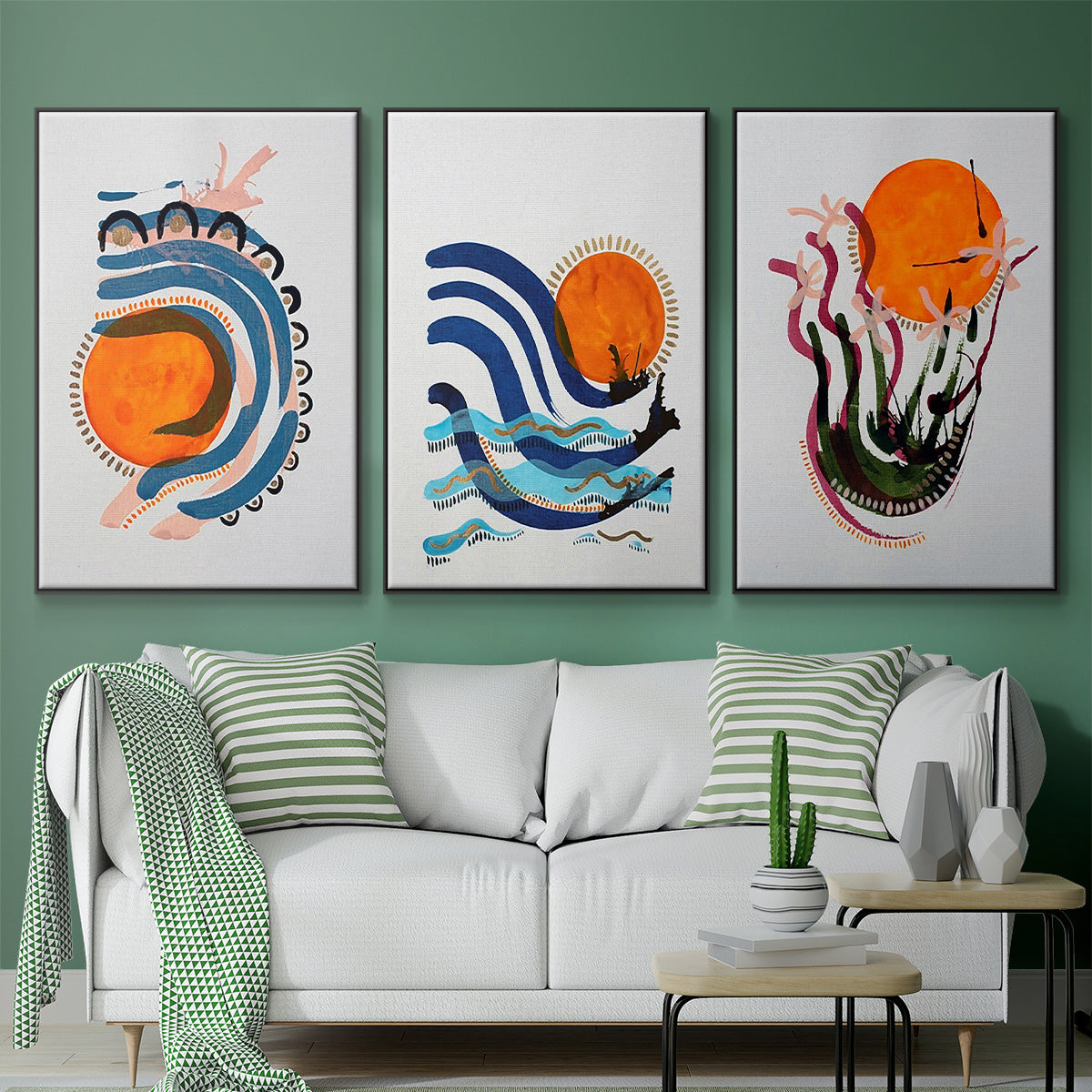 Walking Barefoot in the Grass - Floater Framed Canvas Set
