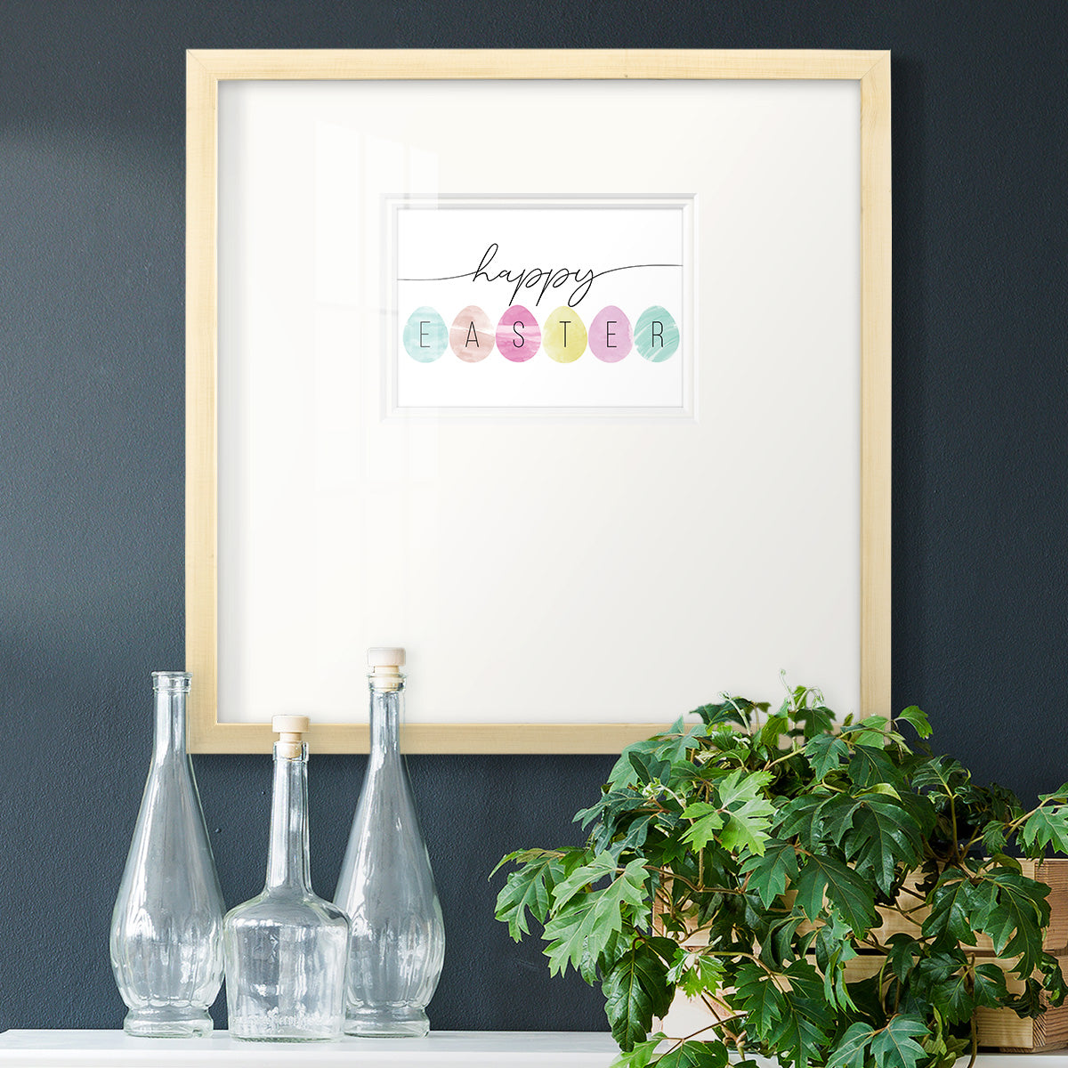 Happy Easter Premium Framed Print Double Matboard