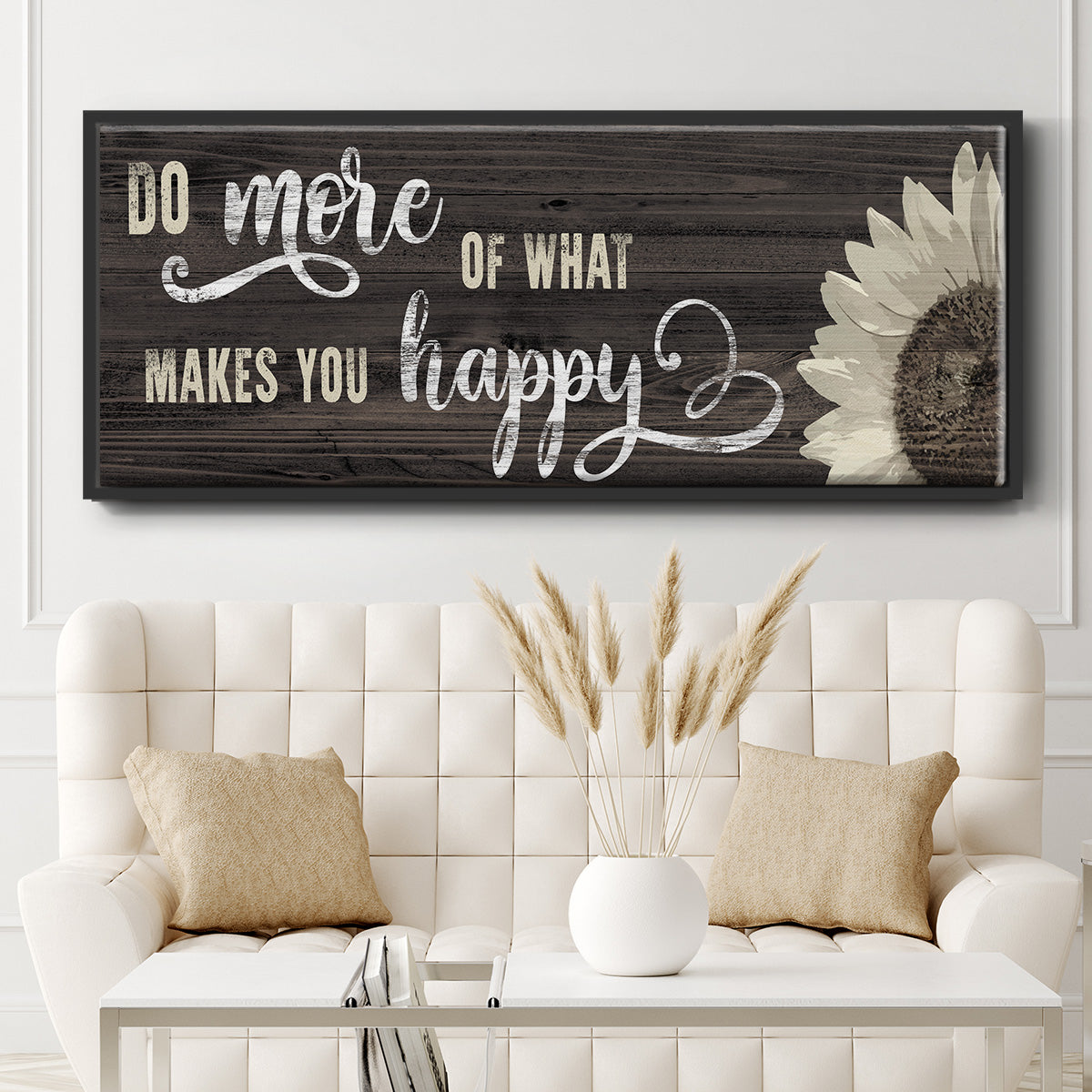 Makes You Happy - Floater Framed Canvas Print