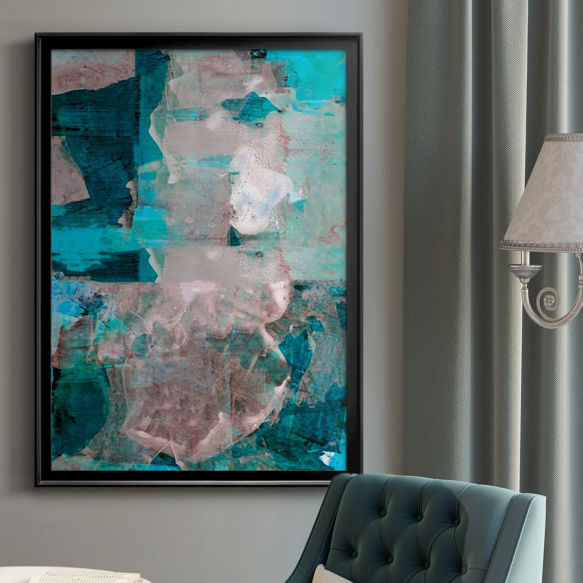 Impasto III - Modern Framed Canvas Print