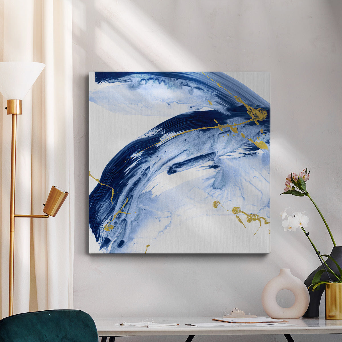 Golden Current IV - Canvas Art Print