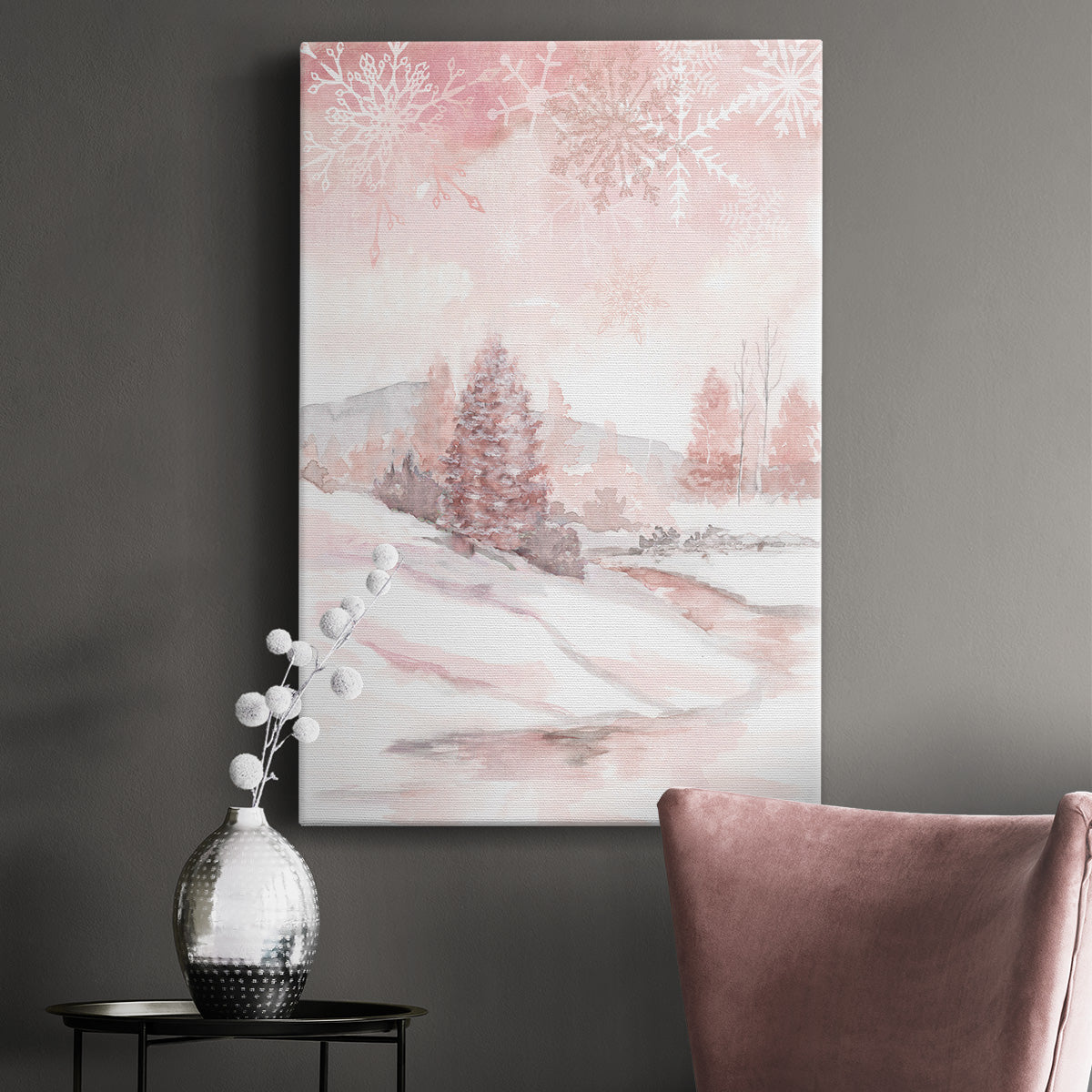 Blush Winter Premium Gallery Wrapped Canvas - Ready to Hang