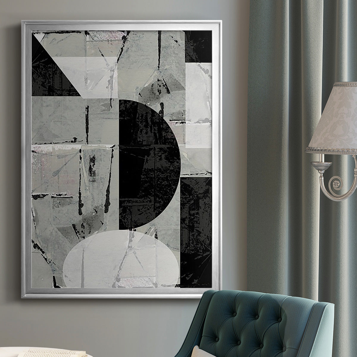 Abstract Neutrality I - Modern Framed Canvas Print