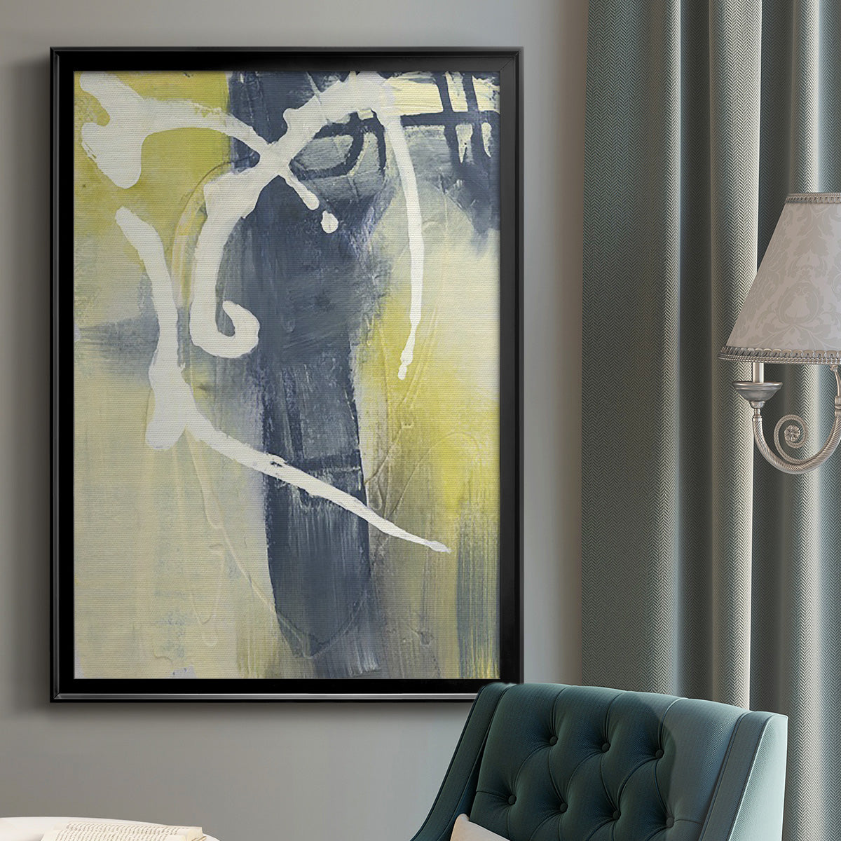 Delightful II - Modern Framed Canvas Print