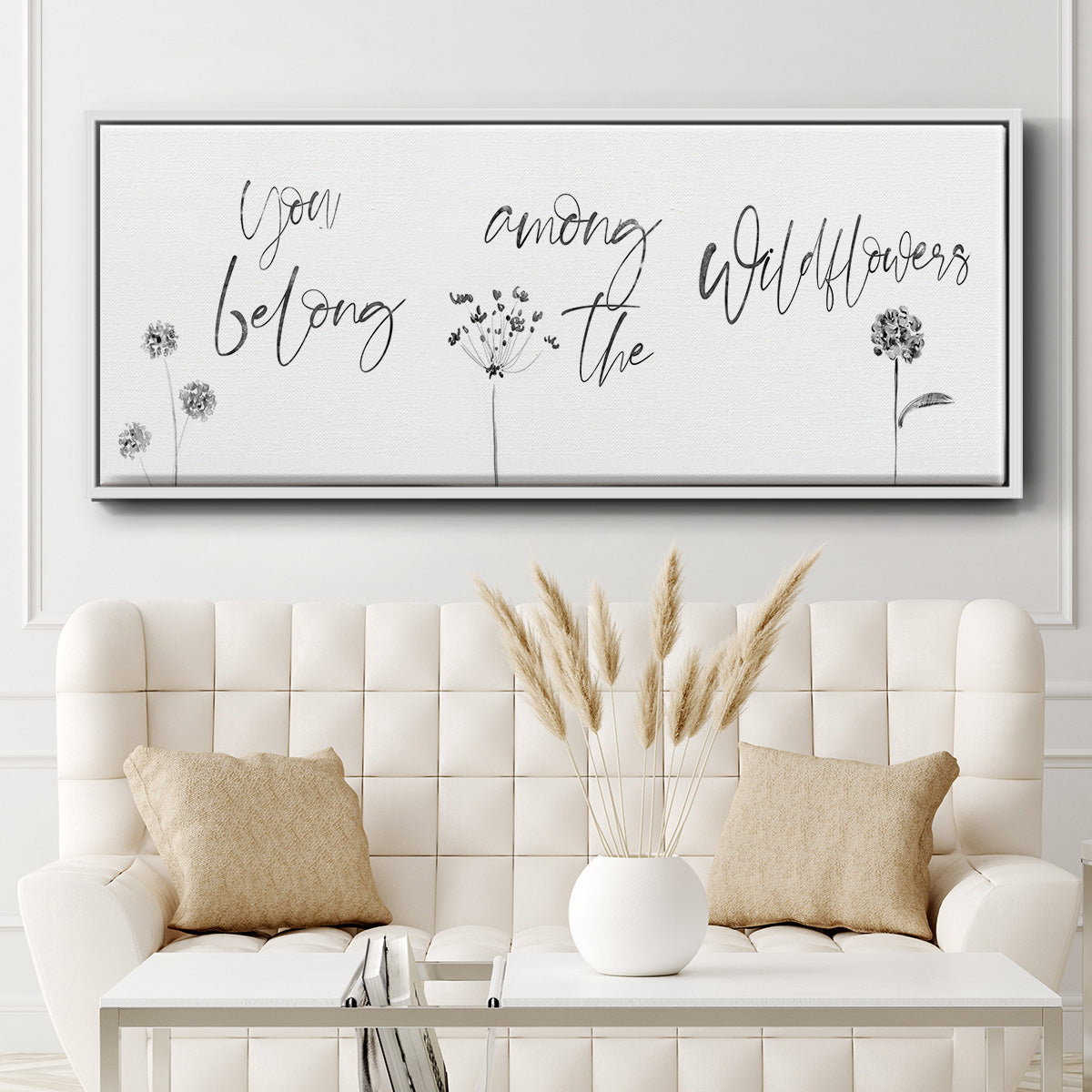 Among the Wildflowers - Floater Framed Canvas Print