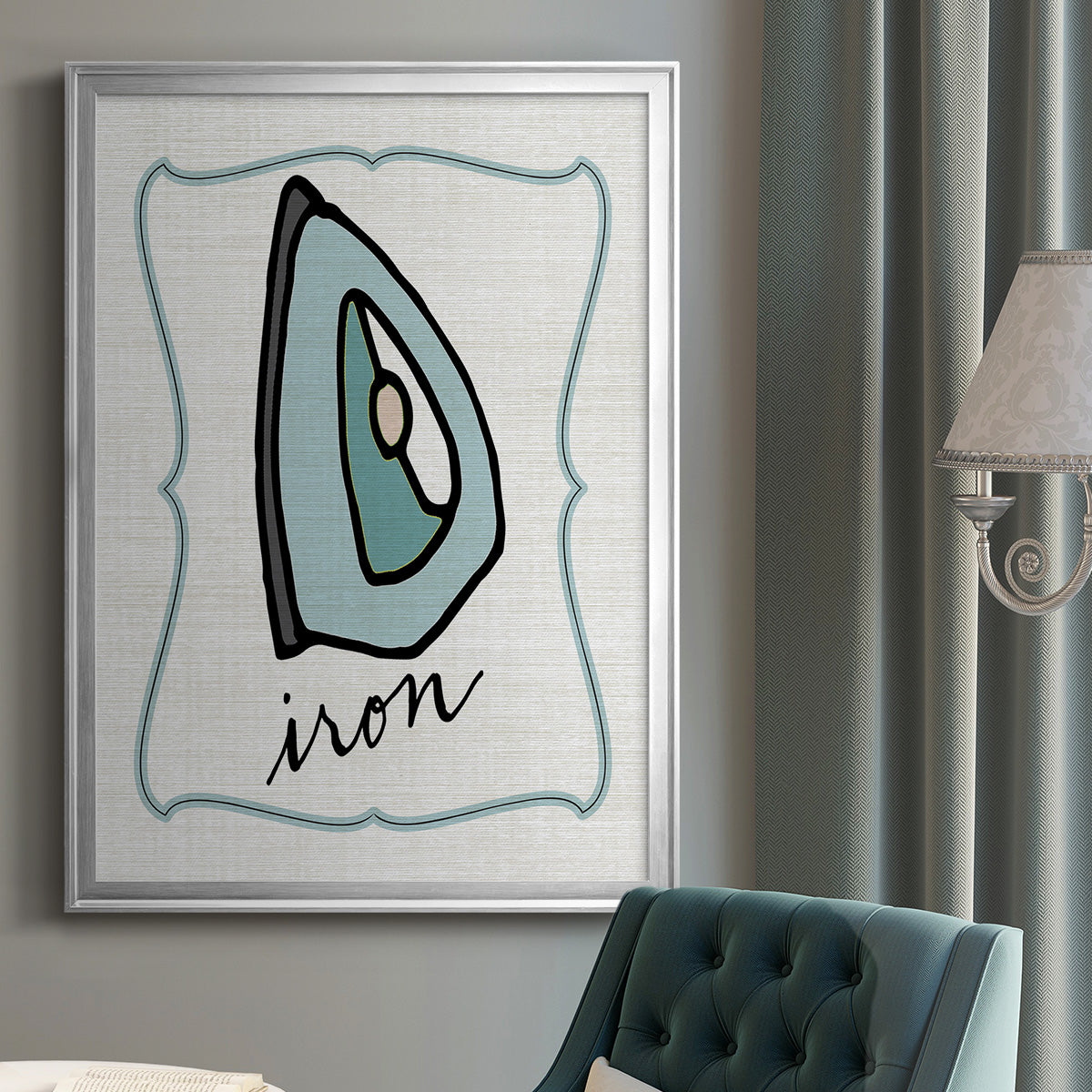 Iron - Modern Framed Canvas Print